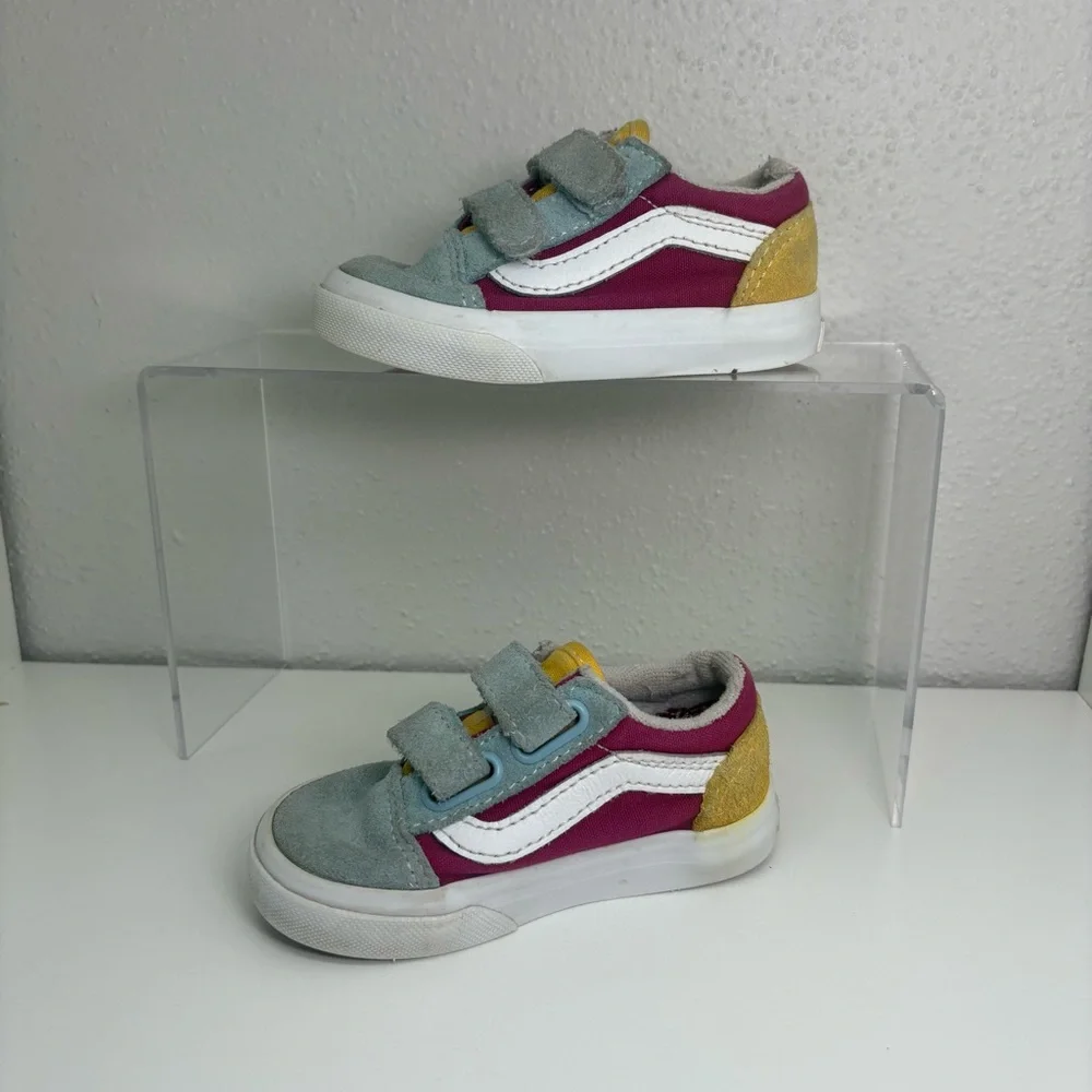 Vans Sneakers Kids Toddler 5 New Old Skool Retro Rainbow Active Casual Shoes - Picture 2 of 7